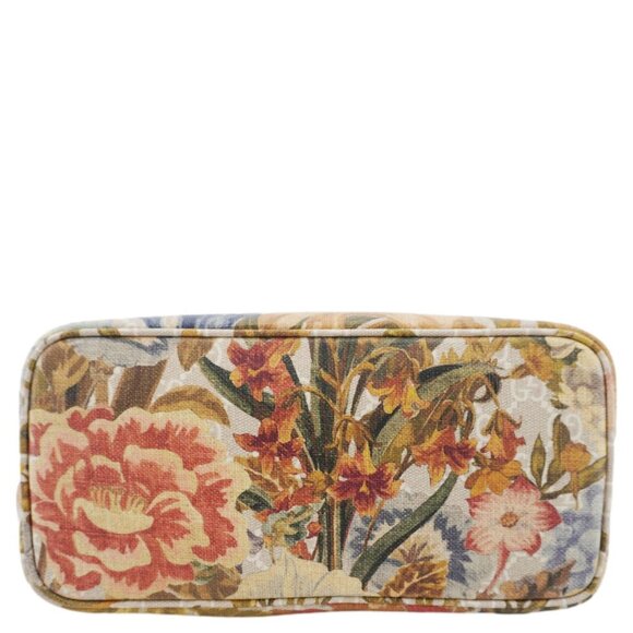 Gucci  Ophidia Small GG Supreme Flora Canvas Tote Bag Multicolor 726762 - Picture 10 of 15